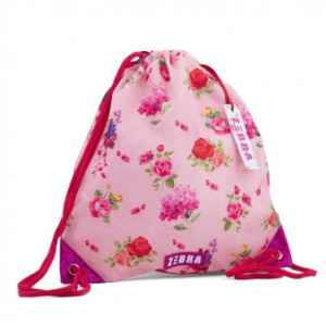 zebra gym tas bloemetjes
